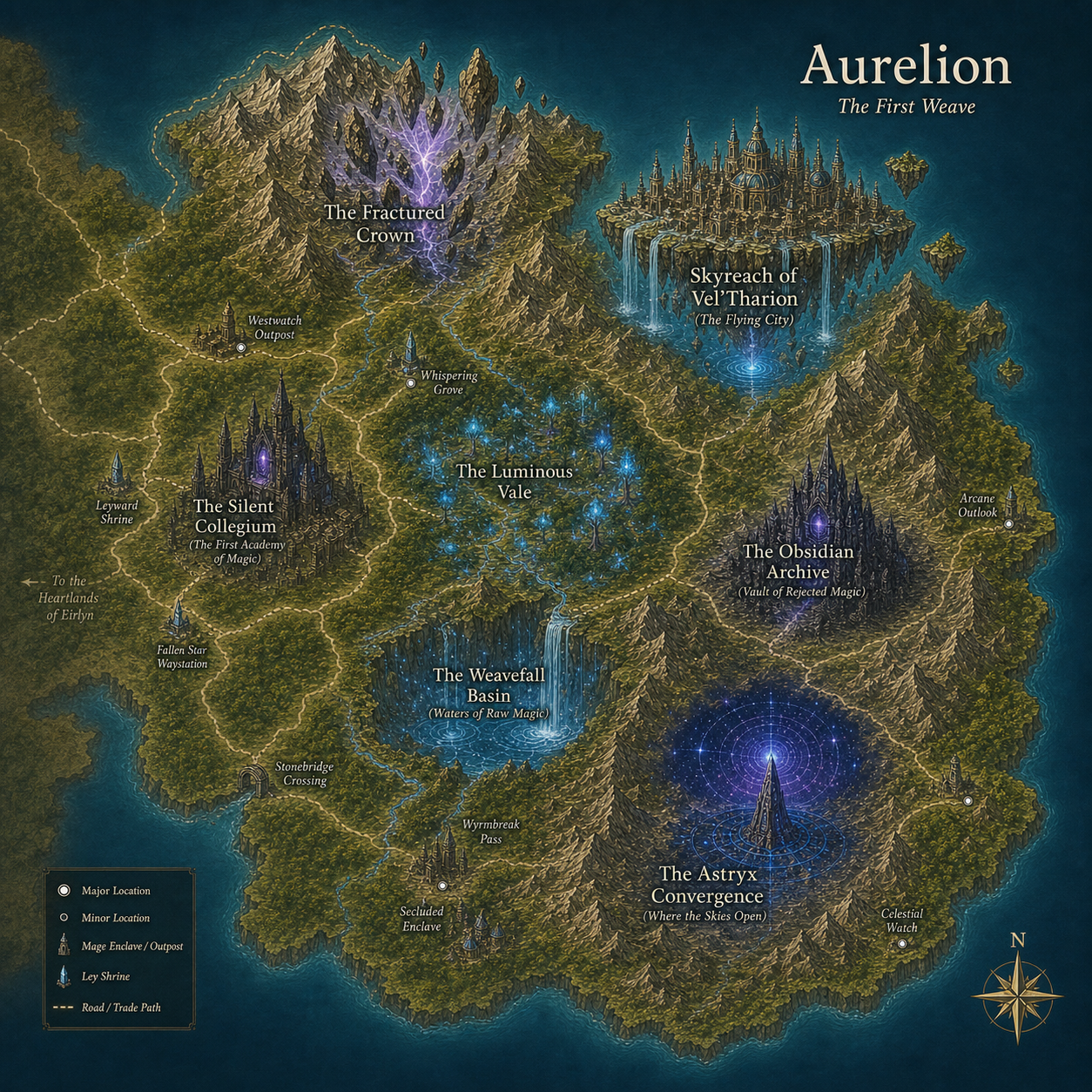Regional map of Aurelion