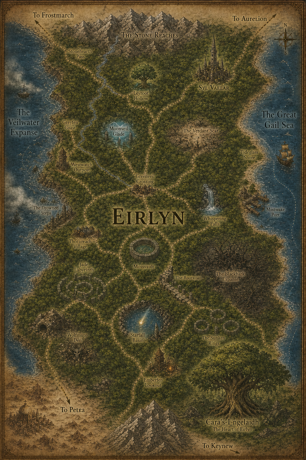 Regional map of Eirlyn