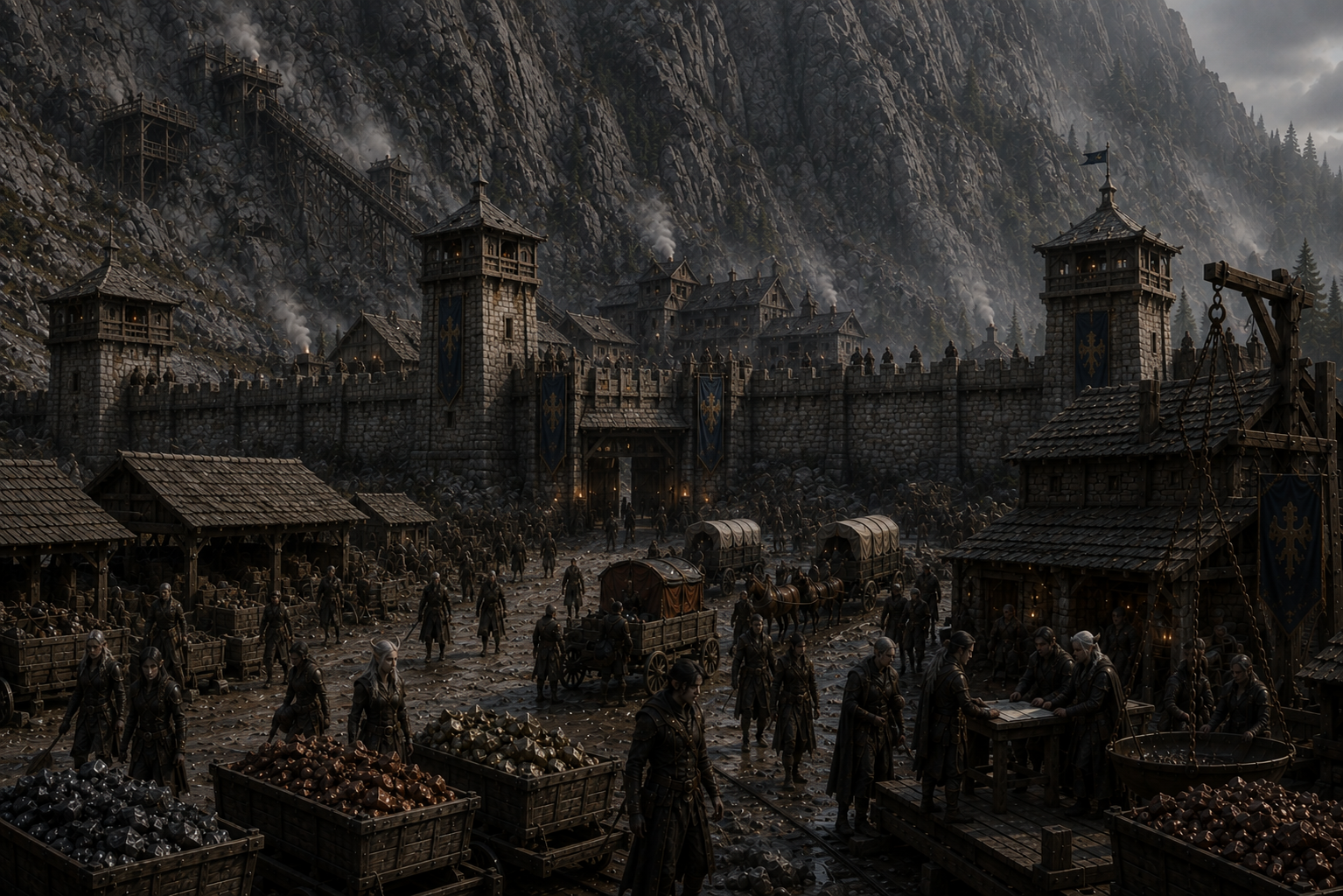 Ironcrest Outpost, an Ashborn mining settlement in Keynew